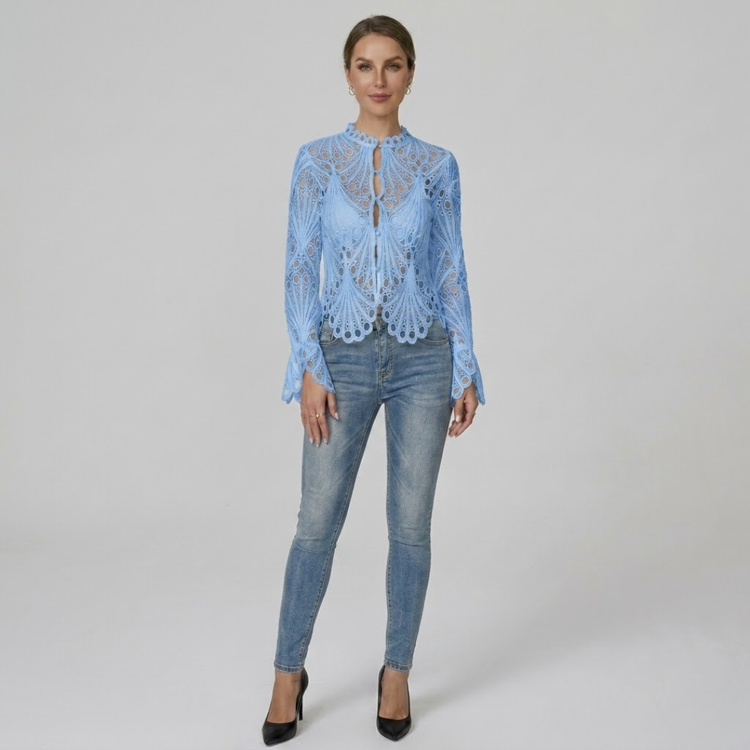 Covernorth Women's Long Sleeve Lace Blouse