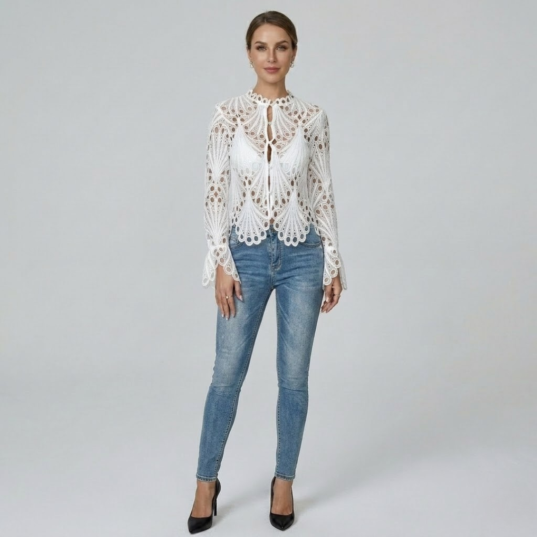 Covernorth Women's Long Sleeve Lace Blouse