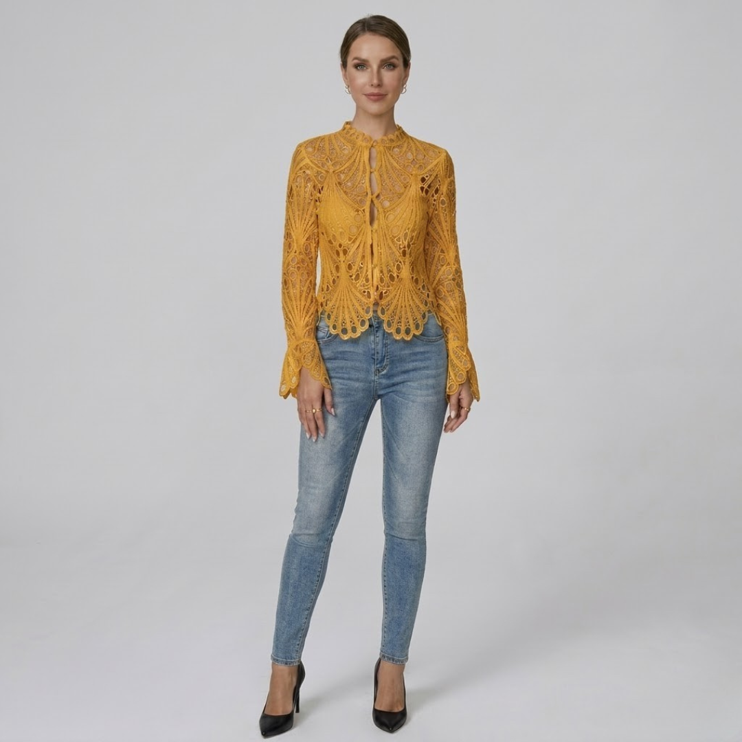 Covernorth Women's Long Sleeve Lace Blouse