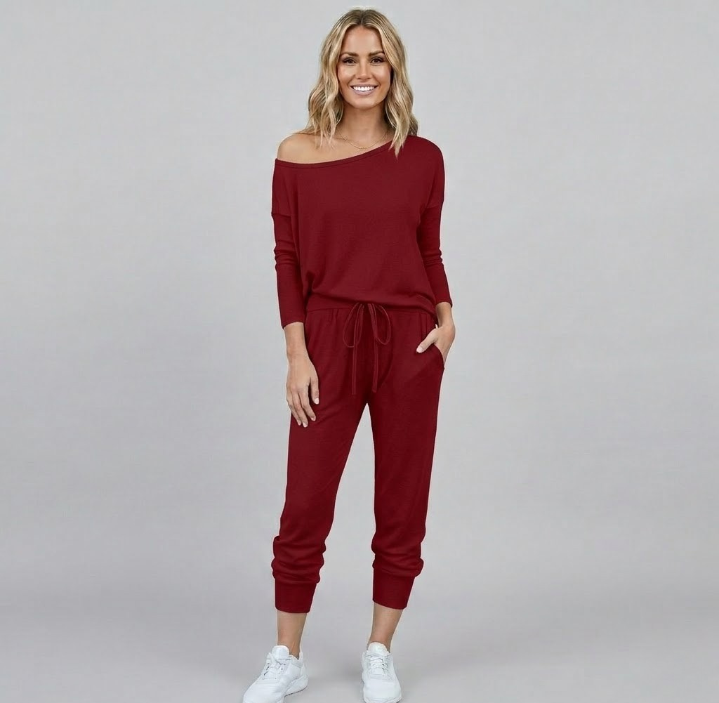 Covernorth Women's Off-Shoulder Loungewear Set