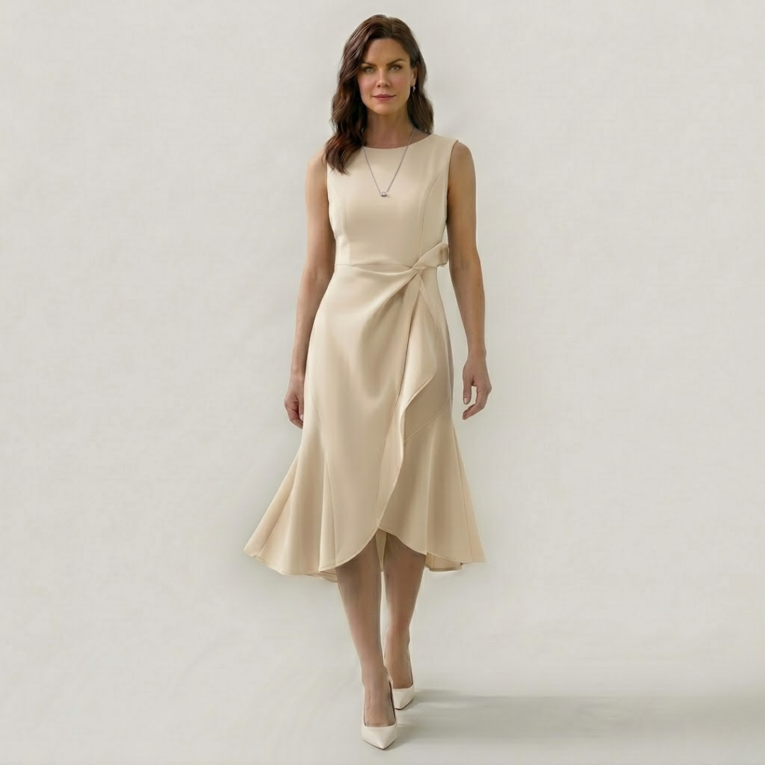 Covernorth Women’s Ruffled Waist Sleeveless Midi Dress