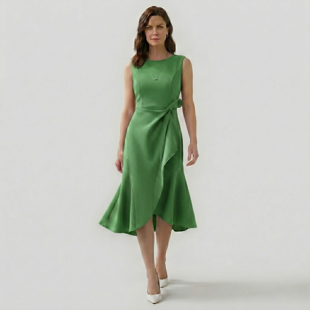 Covernorth Women’s Ruffled Waist Sleeveless Midi Dress