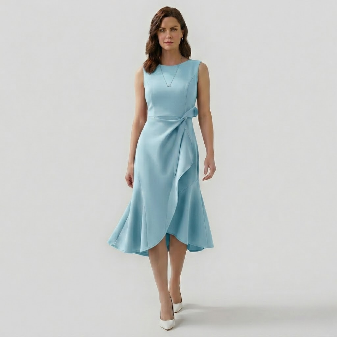 Covernorth Women’s Ruffled Waist Sleeveless Midi Dress