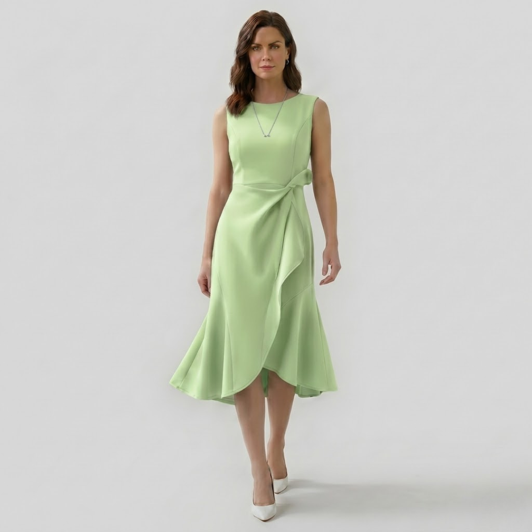 Covernorth Women’s Ruffled Waist Sleeveless Midi Dress