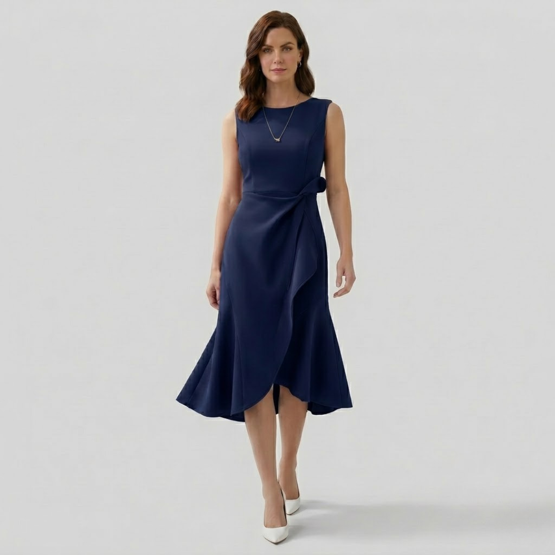 Covernorth Women’s Ruffled Waist Sleeveless Midi Dress