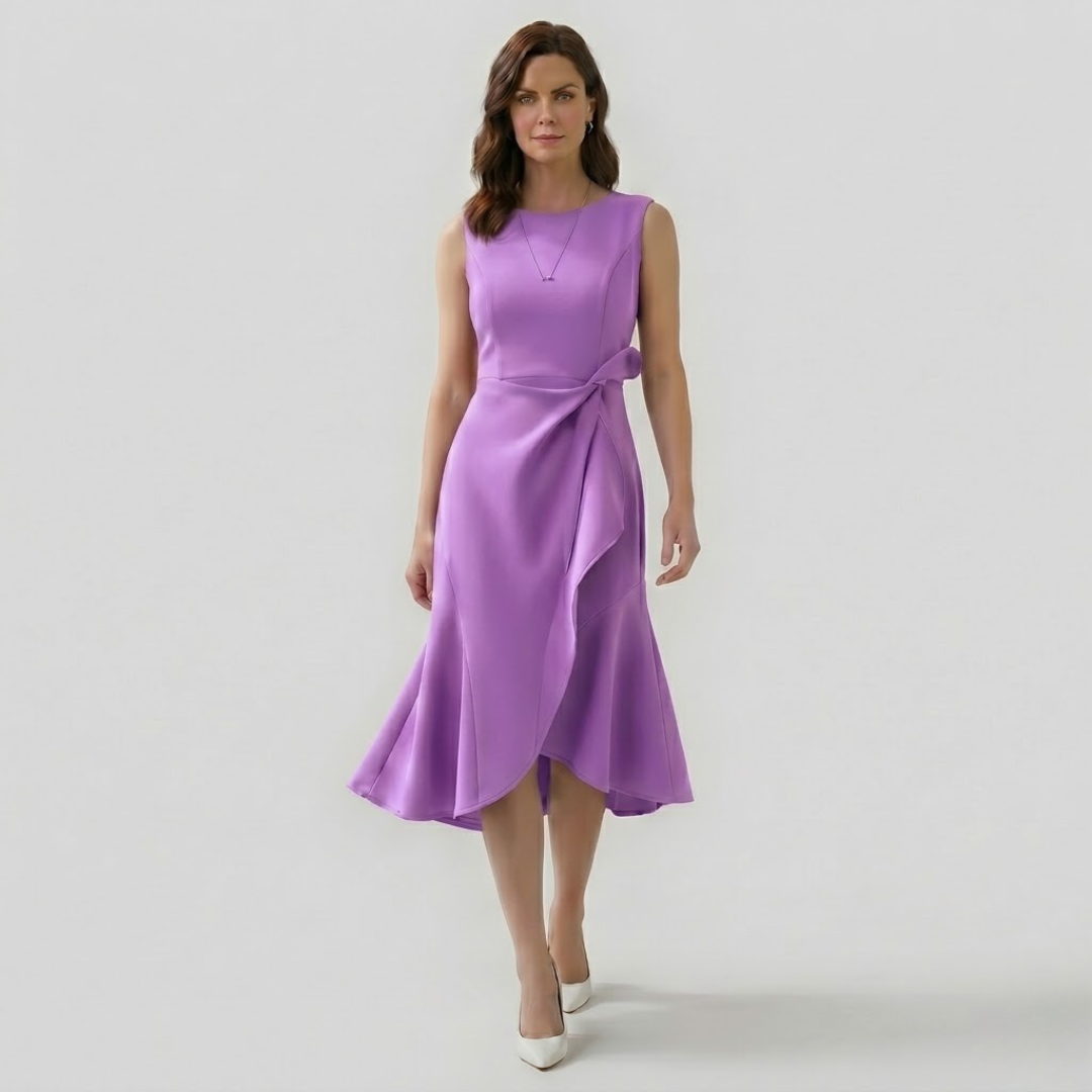 Covernorth Women’s Ruffled Waist Sleeveless Midi Dress