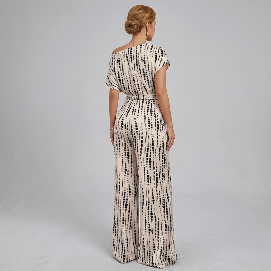 Covernorth Women’s Tie-Waist Off-Shoulder Wide-Leg Jumpsuit