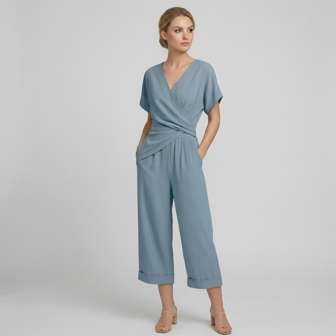 Covernorth Women’s V-Neck Wrap Jumpsuit