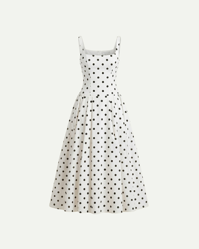 Covernorth Women's Polka Dot Square Neck Midi Dress
