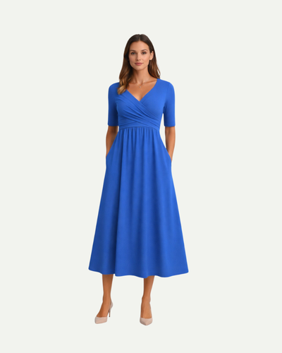 Covernorth Women’s Criss-Cross V-Neck Midi Dress