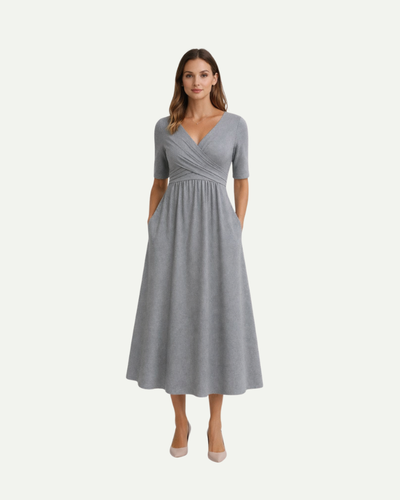 Covernorth Women’s Criss-Cross V-Neck Midi Dress