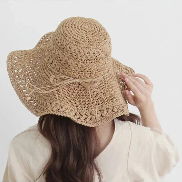 Woven Straw Sun Hat │ Floppy Wide Brim, UV Sun Protection │ Beach & Travel