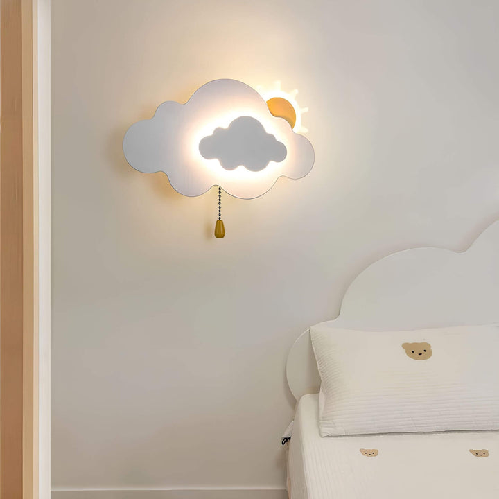 LED Cloud Wall Lamp | Warm Glow Night Light | Kids' Room & Nursery