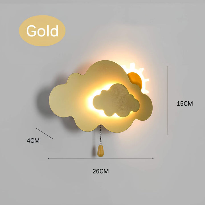 LED Cloud Wall Lamp | Warm Glow Night Light | Kids' Room & Nursery
