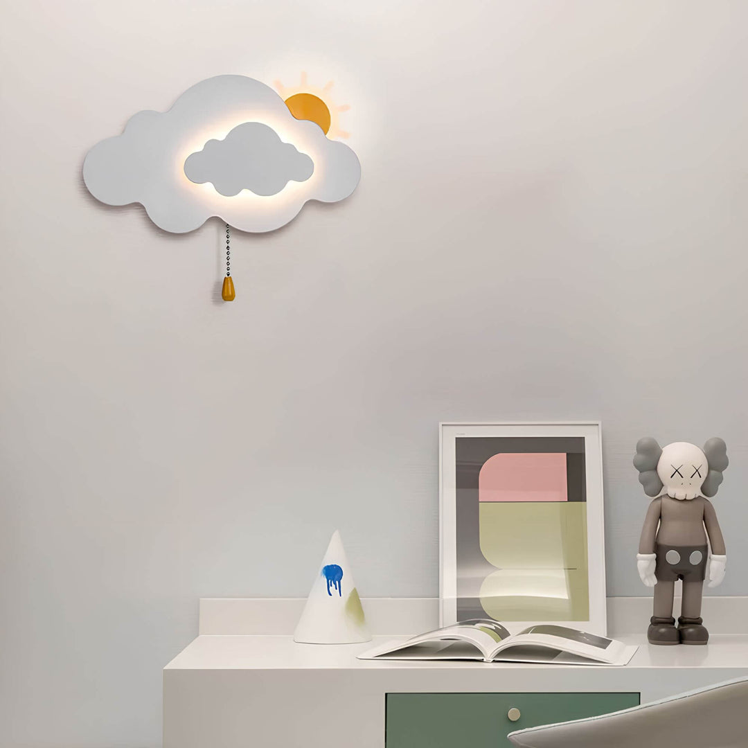 LED Cloud Wall Lamp | Warm Glow Night Light | Kids' Room & Nursery