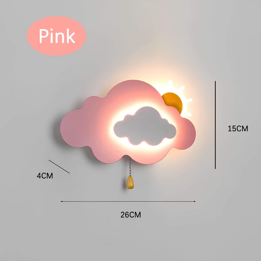 LED Cloud Wall Lamp | Warm Glow Night Light | Kids' Room & Nursery