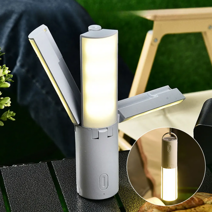 Foldable LED Camping Lights | Rechargeable, Bright | Tent, Patio, Desk