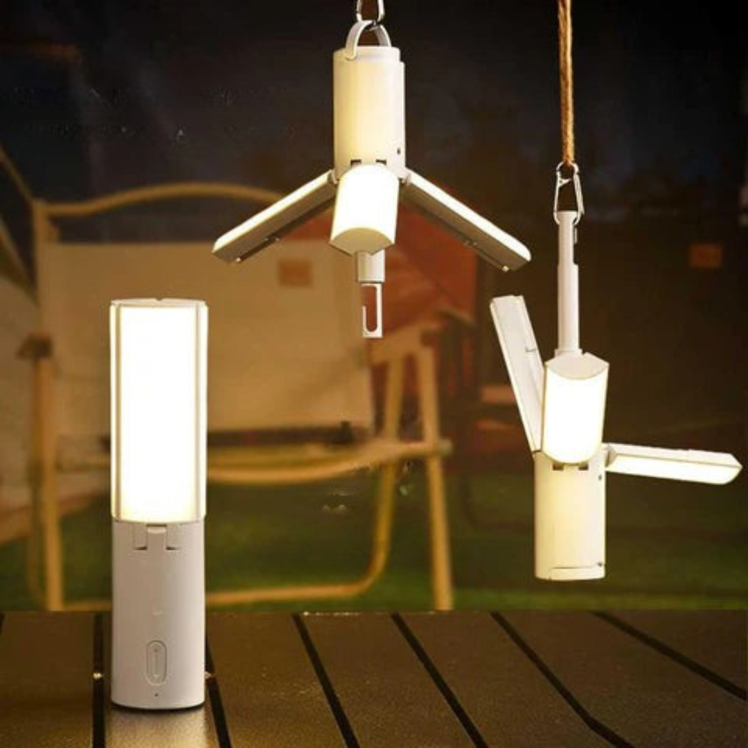 Foldable LED Camping Lights | Rechargeable, Bright | Tent, Patio, Desk