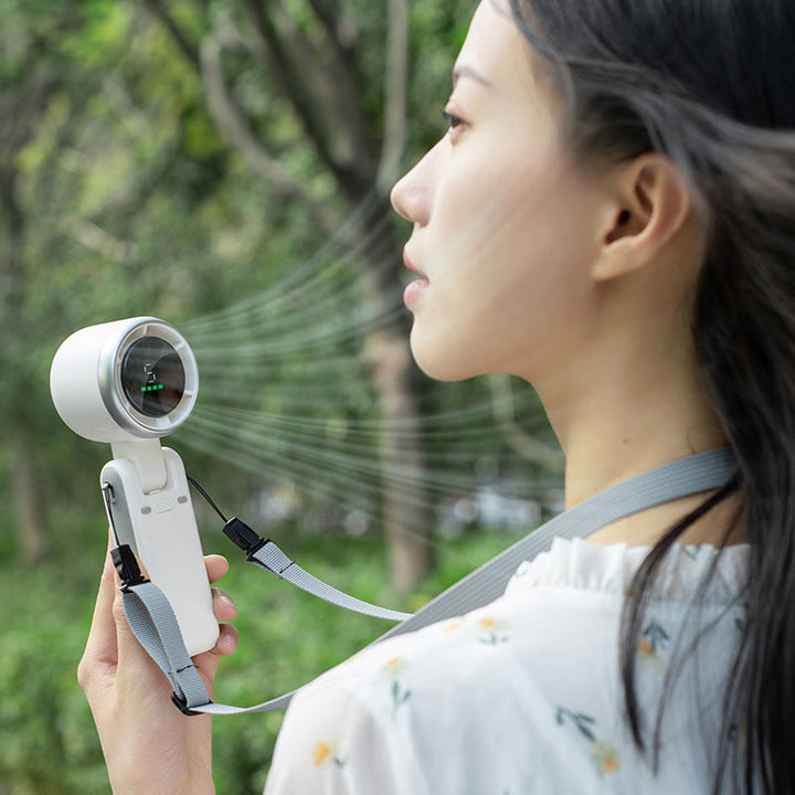 Handheld Turbo Fan | Foldable 5-Speed Cooling | Outdoor & Desk Use