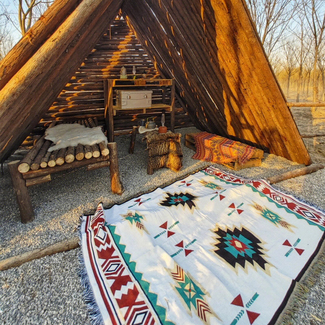 Evil Eye Beach Blanket | Cotton Fashion Towel & Camping Mat | Outdoor & Home