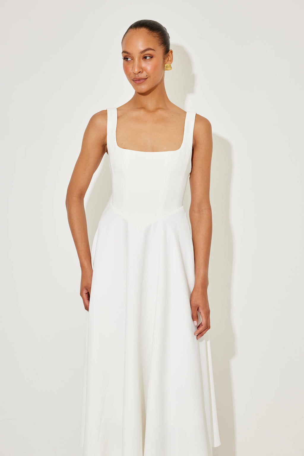 Covernorth Women’s Square-Neck Midi Dress