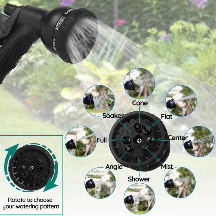 Expandable Garden Hose │ Kink-Free, Lightweight │ Lawn, Patio & Car Care │ Black