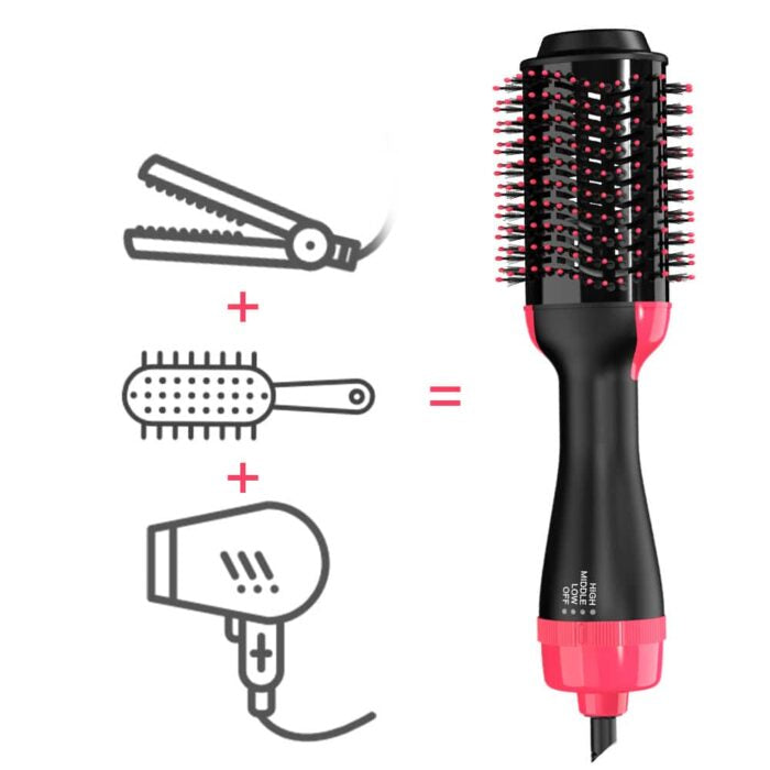 Hair Dryer Brush │ 3-in-1 Volumizer & Styler │ Salon Blowout │ Black