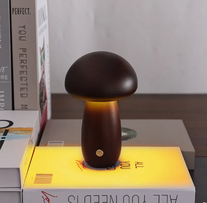 Mushroom Cordless Lamp | Touch Rechargeable | Bedroom Desk 