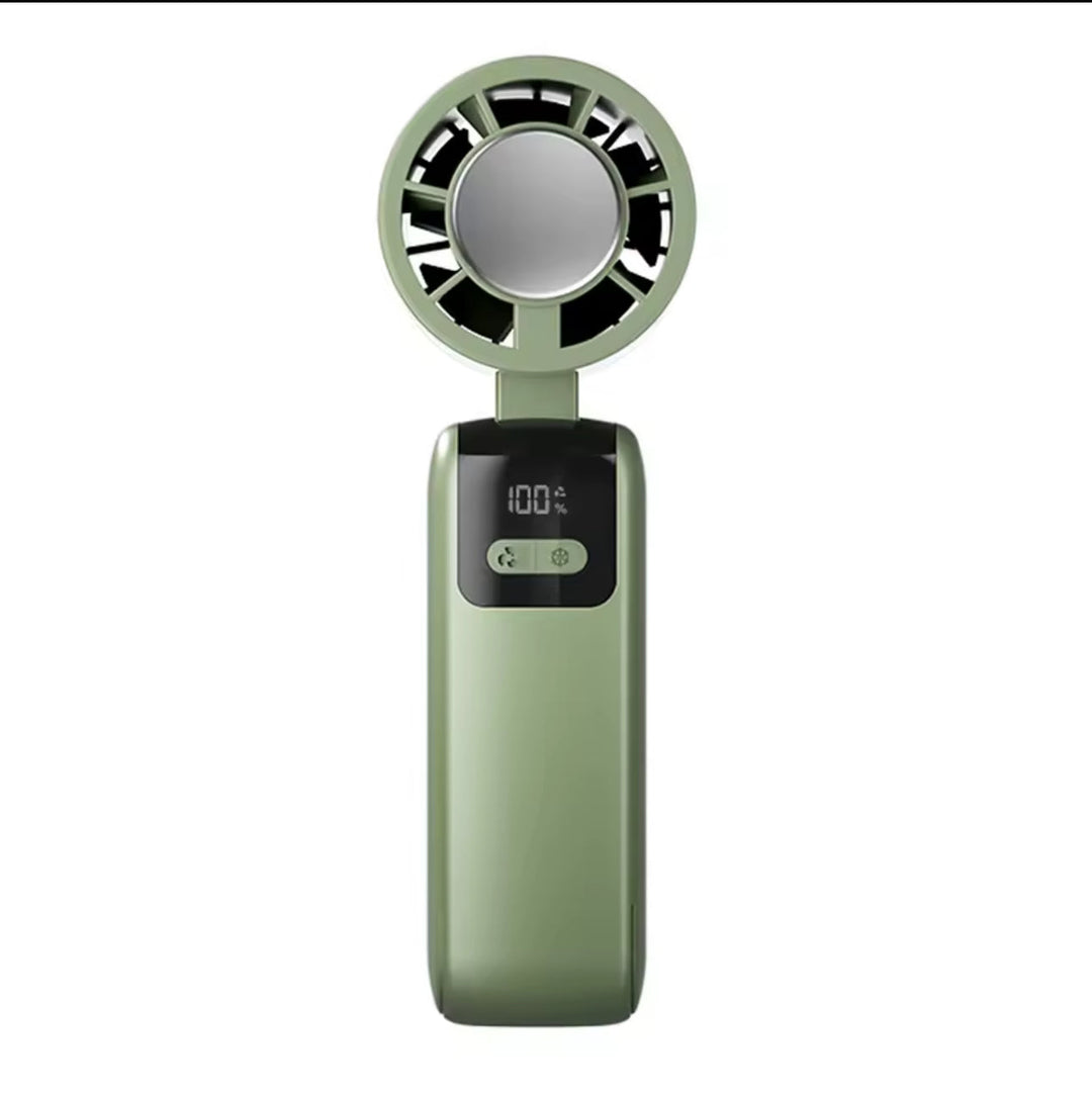 Bladeless Handheld Fan | LED Battery Display | Desk & Travel