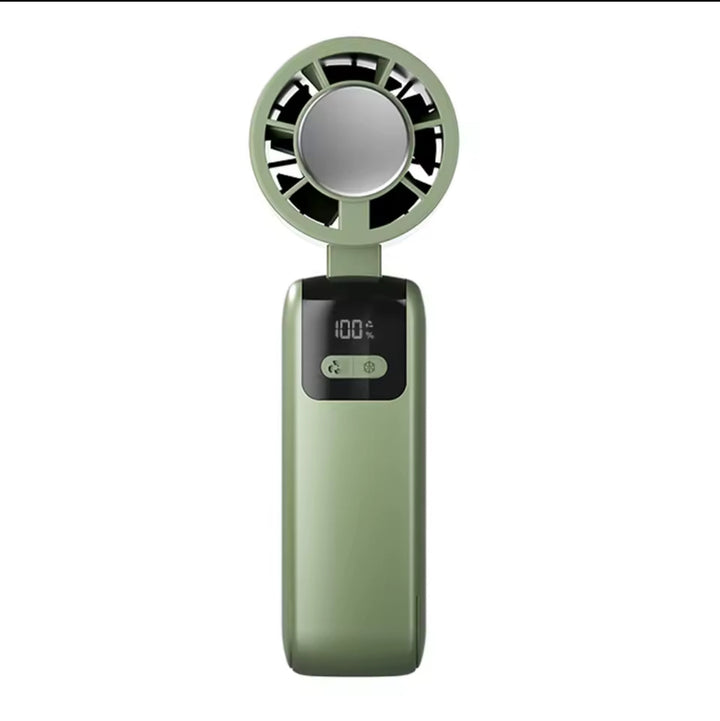 Bladeless Handheld Fan | LED Battery Display | Desk & Travel