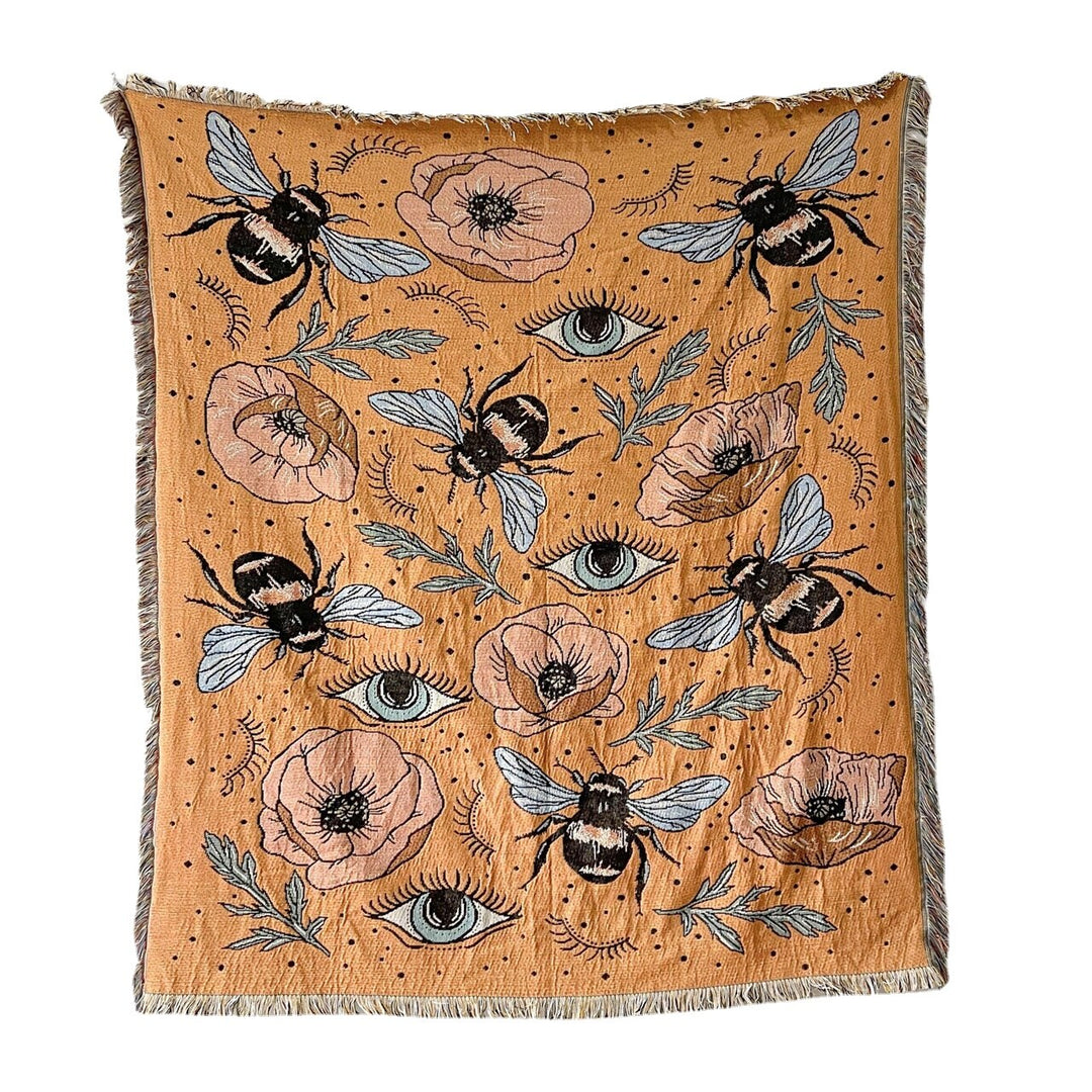 Evil Eye Beach Blanket | Cotton Fashion Towel & Camping Mat | Outdoor & Home