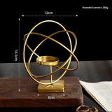 Geometry Candle Holder | Modern Metal Art | Table Decor | Gold