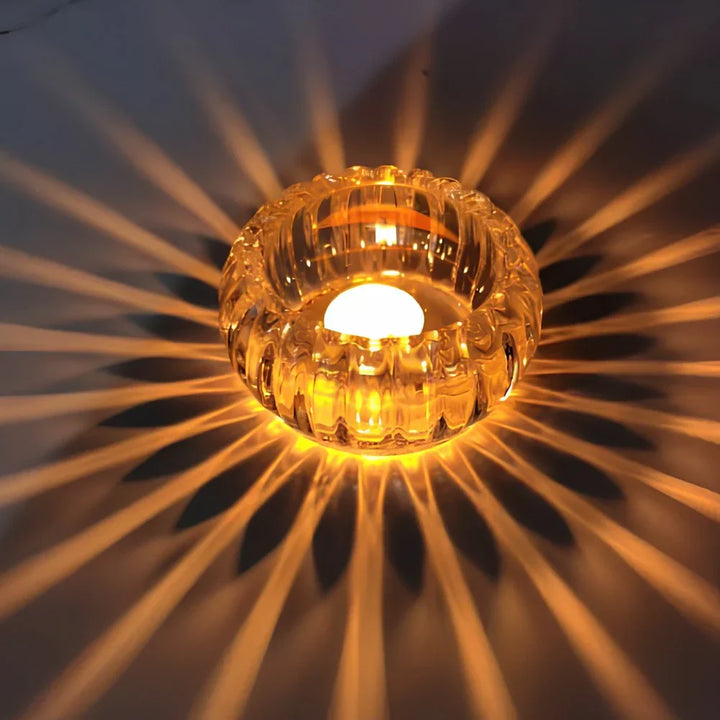 Crystal Candle Holder | Starburst Light Effect | Home & Table Decor