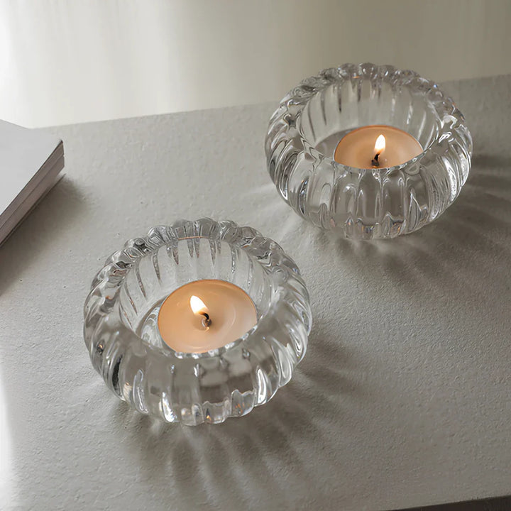 Crystal Candle Holder | Starburst Light Effect | Home & Table Decor