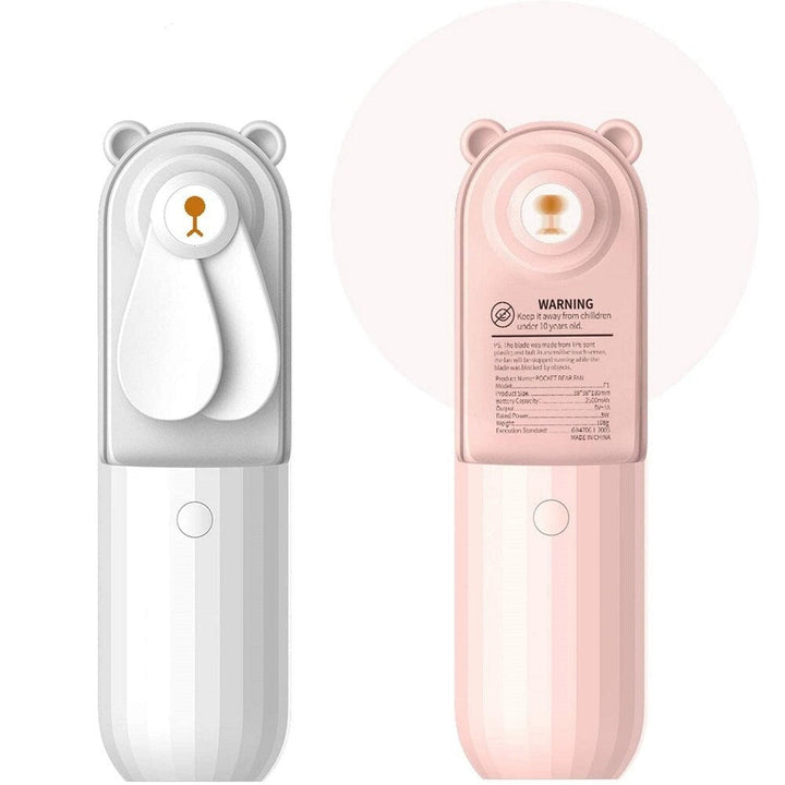 Portable Bear Pocket Fan - Rechargeable Handheld Mini Cooling Fan