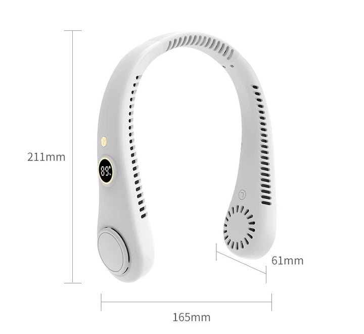 Hands-Free Neck Fan | 3-Speed Bladeless Cooling | Outdoor & Office