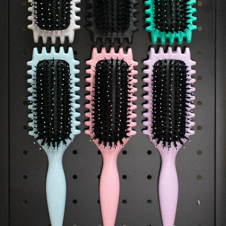 Curl Styling Brush | Edge Grooves & Clumping | Travel & Vanity
