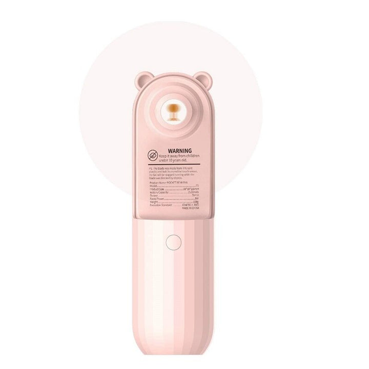 Portable Bear Pocket Fan - Rechargeable Handheld Mini Cooling Fan