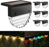 Solar Fence Lights | Waterproof, Auto On/Off | Fence, Steps | Black