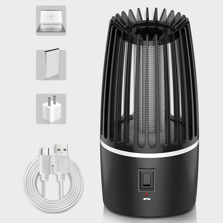 Mosquito Killer │ USB Rechargeable Bug Zapper │ Bedroom, Patio & Tent │ Black