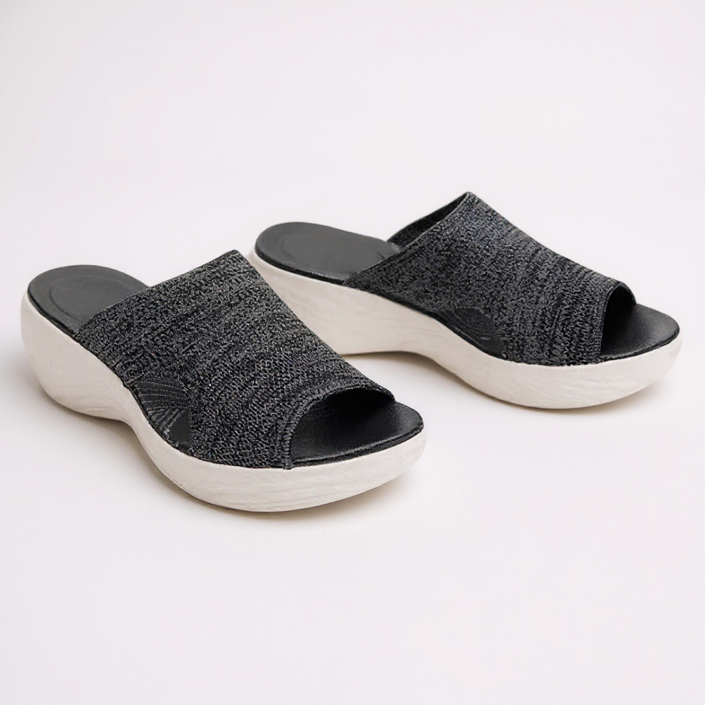 Covernorth Women's Open-Toe Knit Wedge Sandals