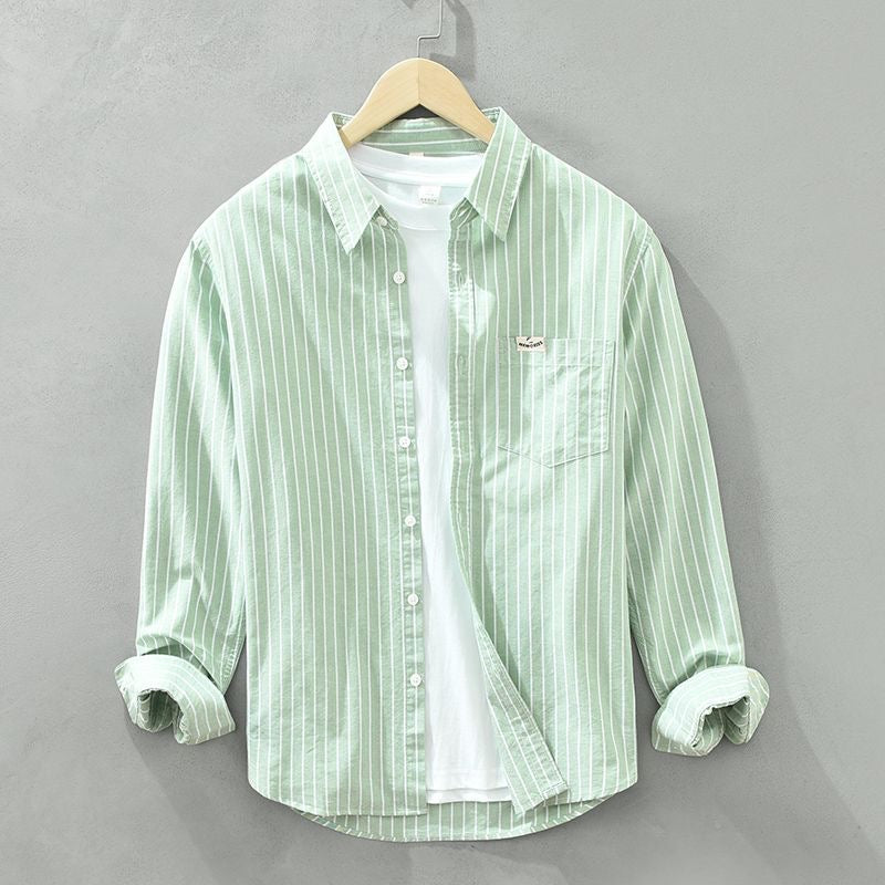 Covernorth Men's Striped Oxford Button-Down Shirt