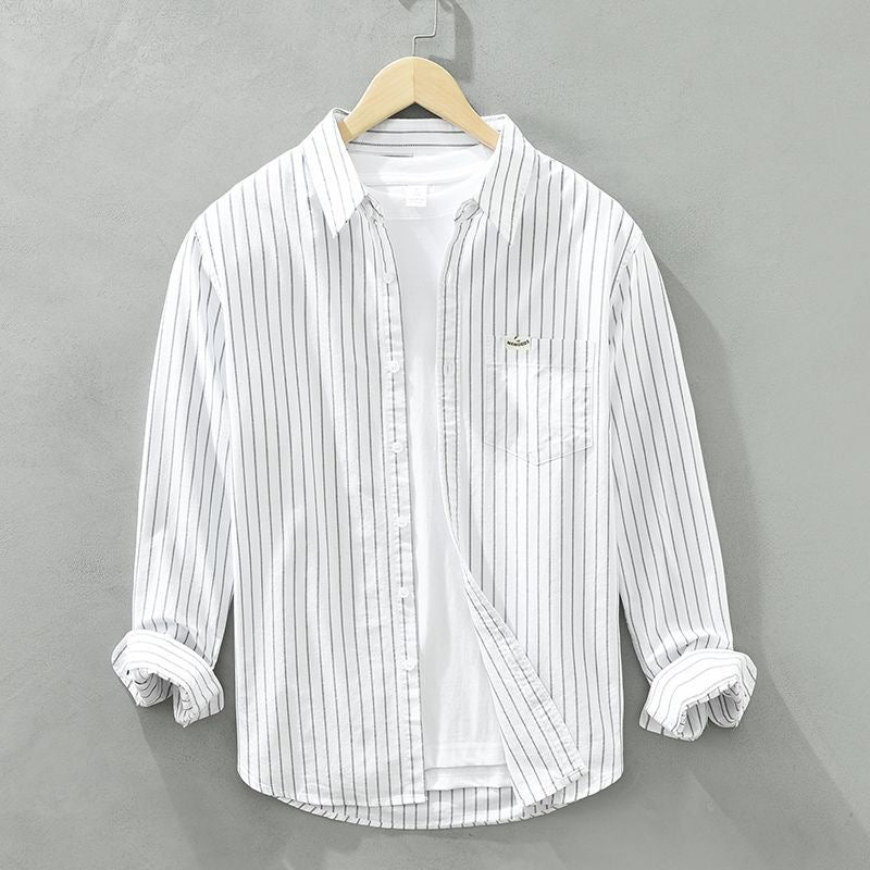 Covernorth Men's Striped Oxford Button-Down Shirt
