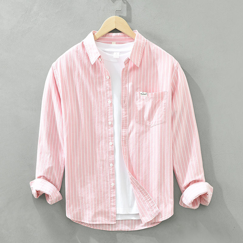Covernorth Men's Striped Oxford Button-Down Shirt