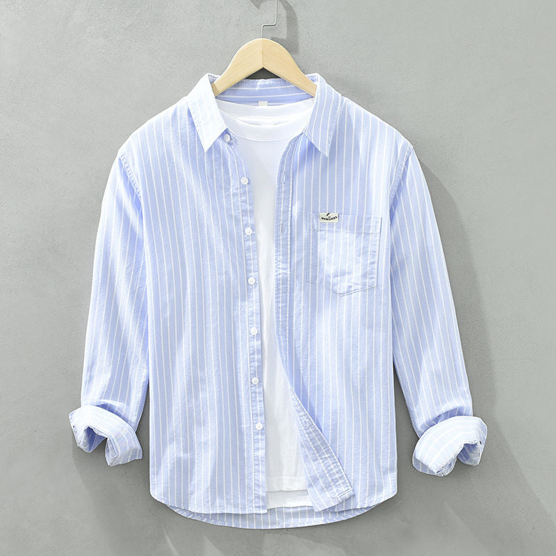 Covernorth Men's Striped Oxford Button-Down Shirt