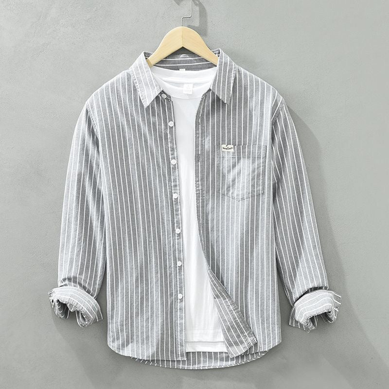 Covernorth Men's Striped Oxford Button-Down Shirt