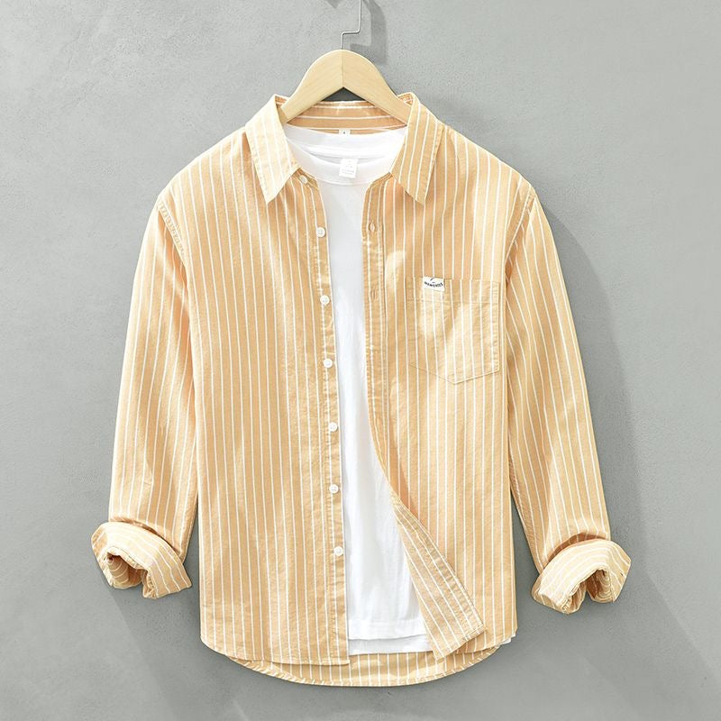 Covernorth Men's Striped Oxford Button-Down Shirt