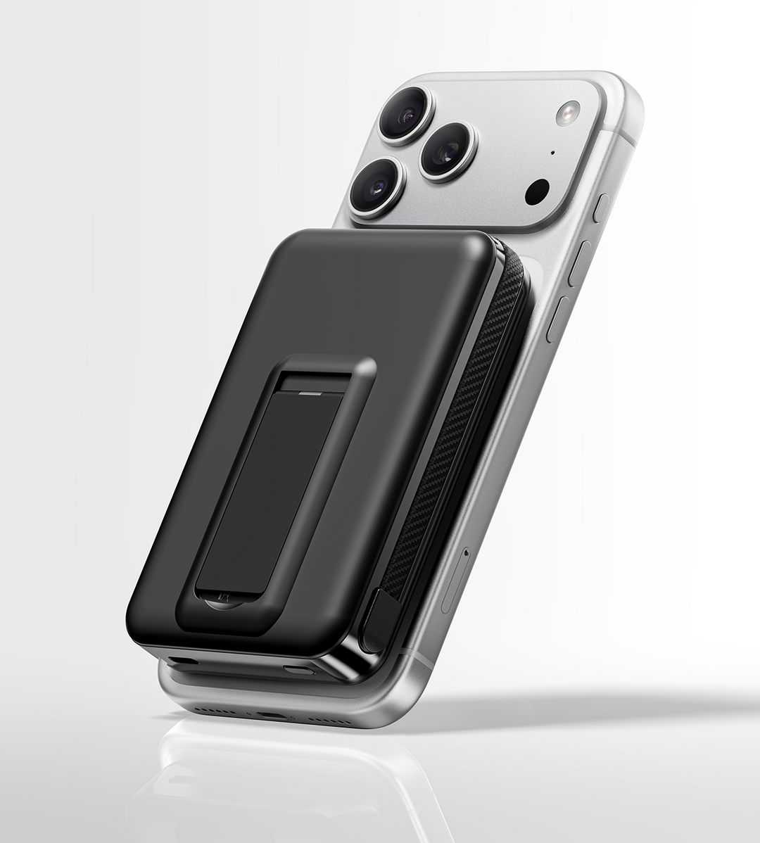 Magnetic Power Bank | Kickstand 10000mAh Fast Power | Travel & Desk | Black