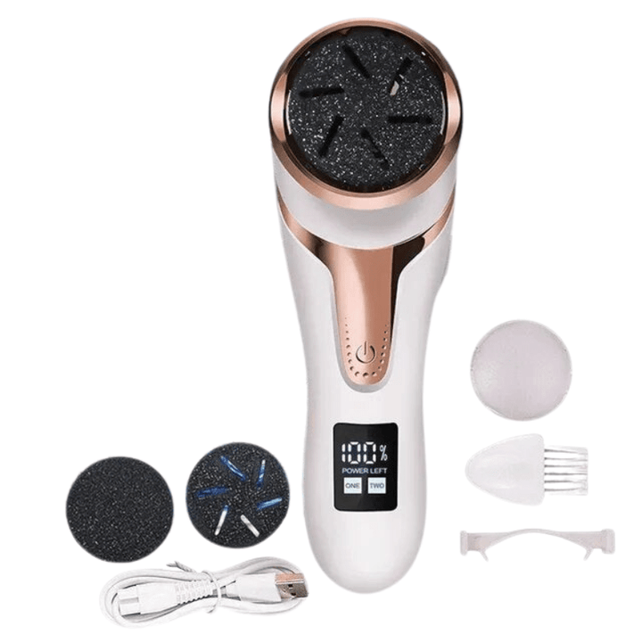 Callus Remover Foot File │ Rechargeable LED │ Home Pedicure │ White