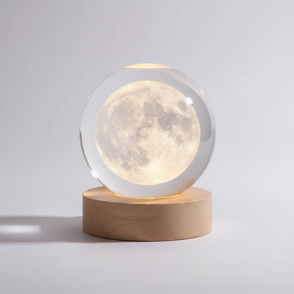 Cosmic Glow Crystal Orb LED Lamp